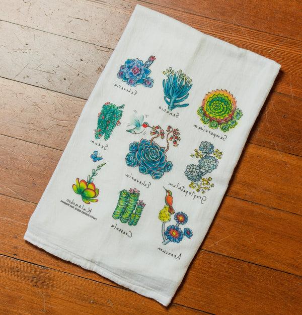 Succulents Flour Sack Towel