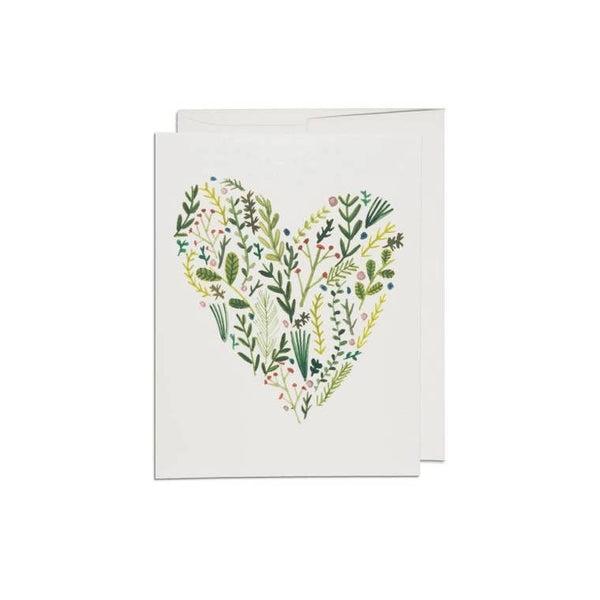 floral heart card view 2