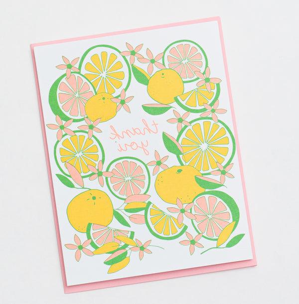 Thank You Citrus Note Card